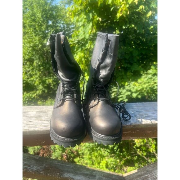 Military Combat Cold/Wet Boots Men's Sz 7.5 Black Leather Vibram Soles NWT - Picture 7 of 8